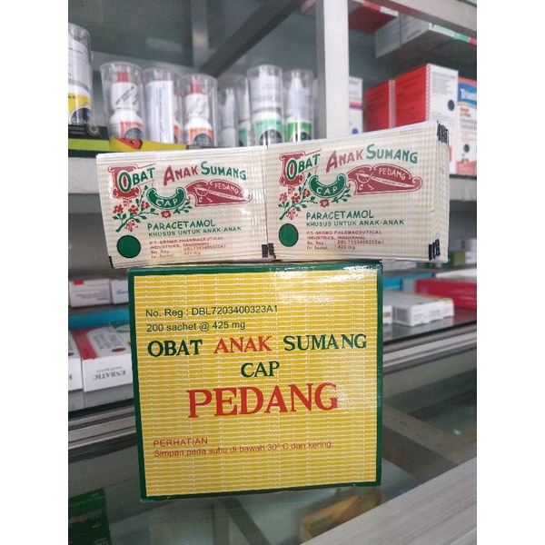 Obat Anak Sumang Cap Pedang ( 1 Slop Isi 20 Sachet ) paracetamol