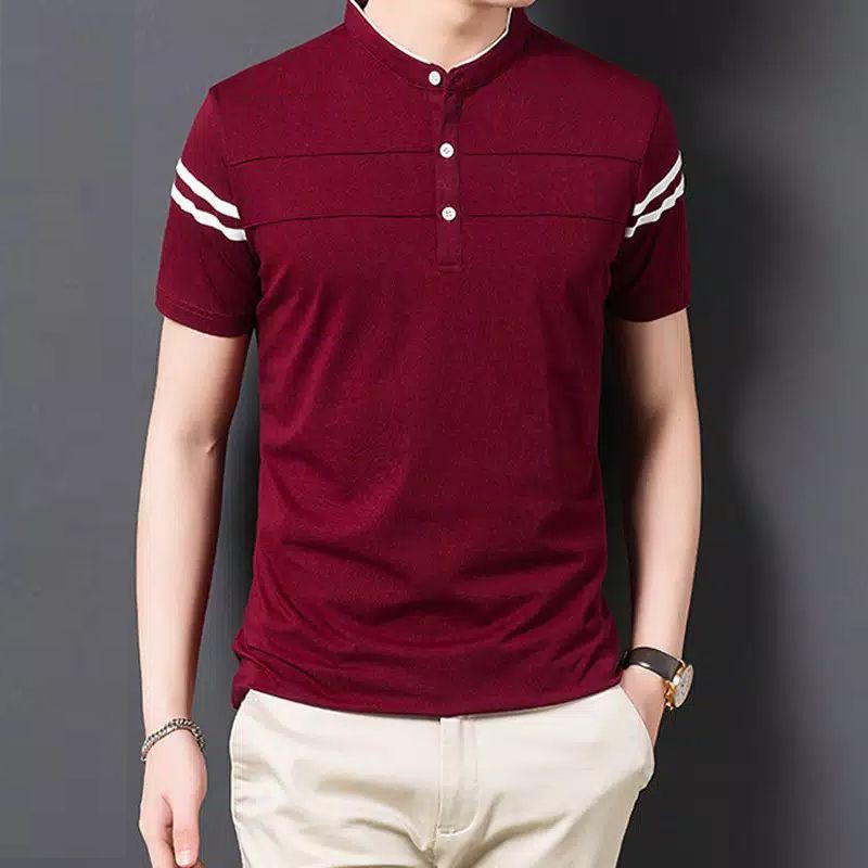 ( S-M-L-XL-XXL ) High Quality Shanghai collar men's clothing distro Bandung