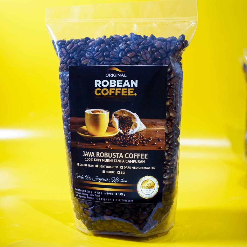 

Biji Kopi Sangrai 900gram Java Robusta Roasted Bean - Dark Medium - DAMPIT MALANG JAWA TIMUR