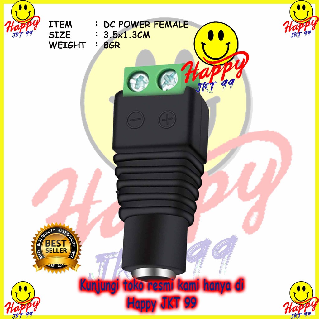 [ HAPPY JKT 99 ] DC POWER FEMALE ORIGINAL UNIVERSAL DIY CABLE CONNECTOR KONEKTOR