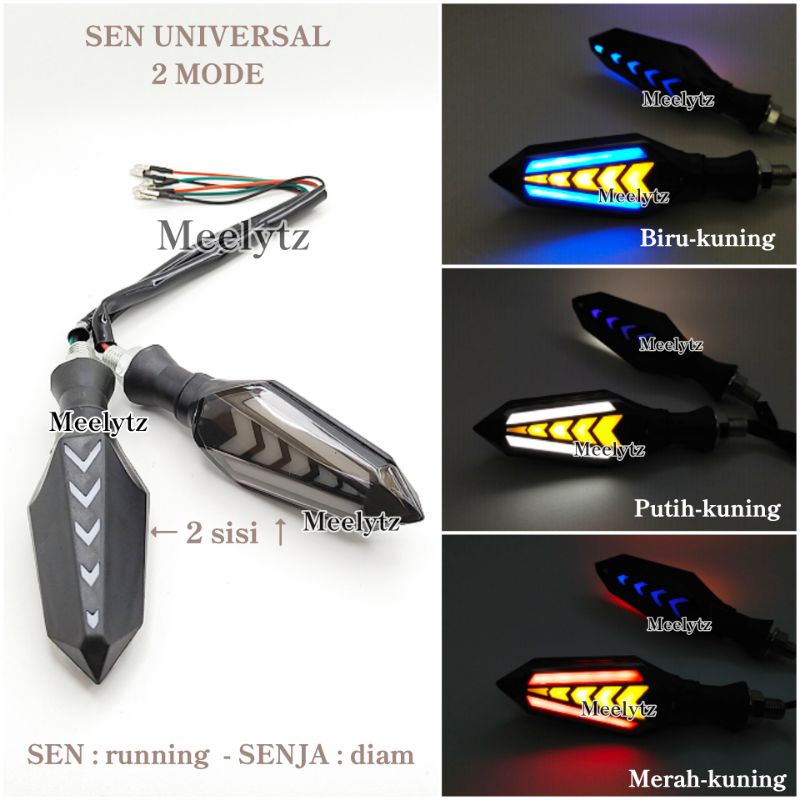 Lampu LED sein running 2 sisi senja sein waterproof