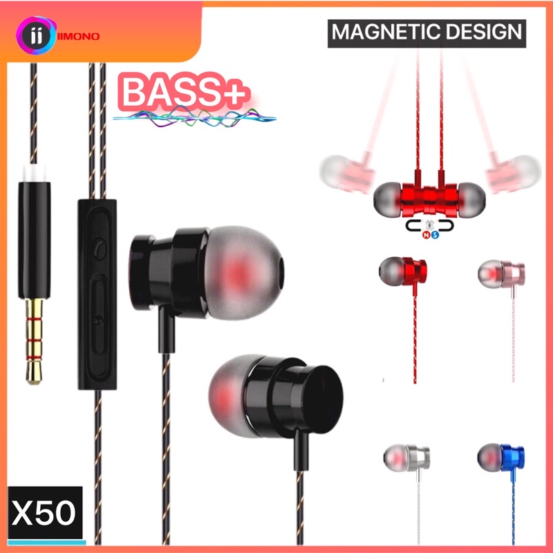 BUDS IN-HF / HEADSET / HEDSET / EARPHONE / HANDSFREE XRD X50 HI-FI SUPER BASS MAGNETIC