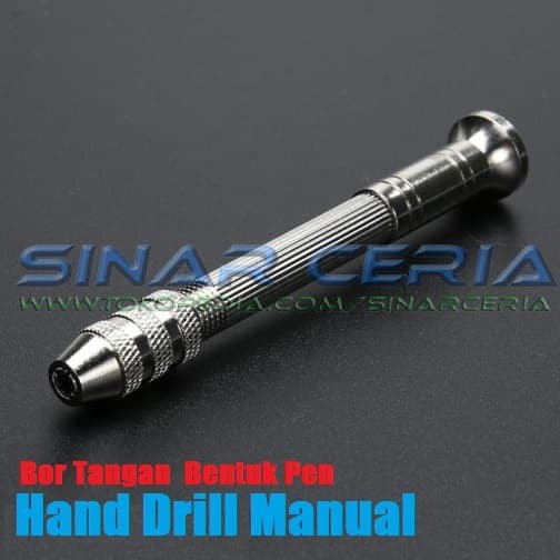 Mini Pen Hand Drill Bor Tangan Manual Lobang Stainless Steel PCB
