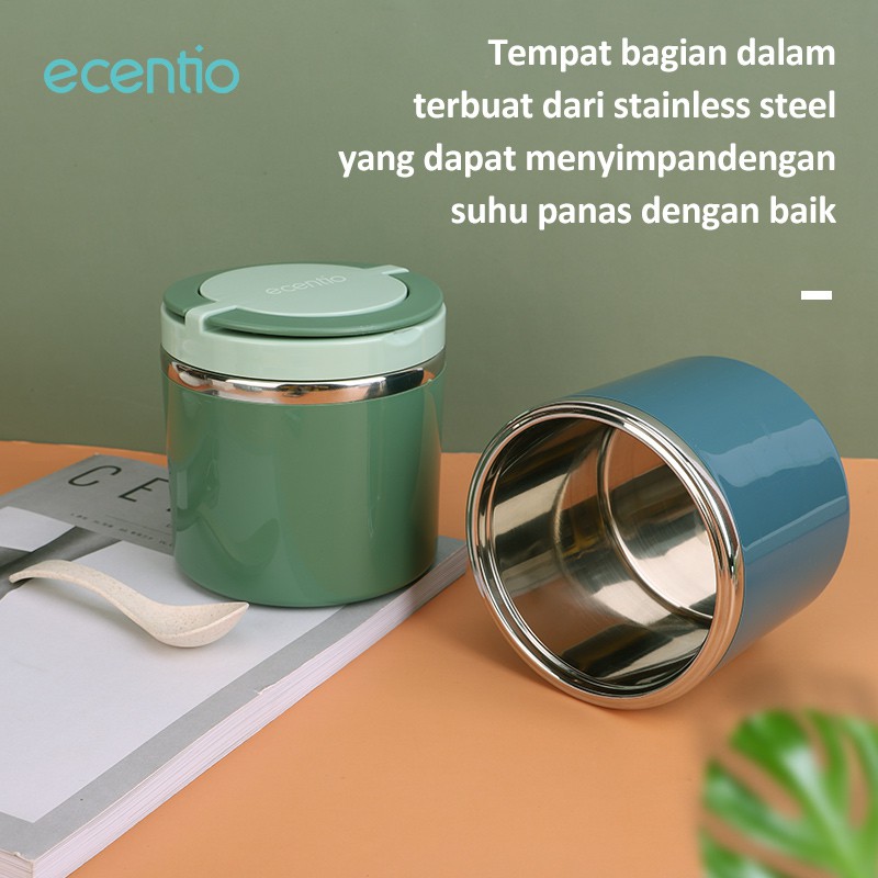 ecentio 630ml Stainless steel Cangkir sup/Tahan Panas Lunch Box /Tetap hangat Kotak Makan Bekal Sup termos makanan