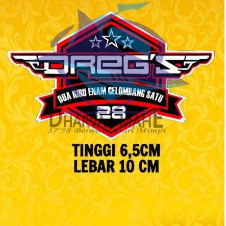 

Dreg's, Stiker Dreg's stiker Angkatan 28, stiker Polisi, stiker polri, stiker motor, stiker mobil