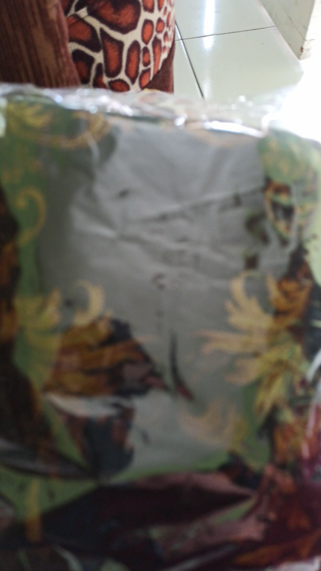 Baju Gamis Sultan Motif Batik Bahan Calvin Jeans