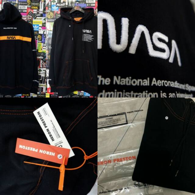 Hoodie nasa x heron preston import