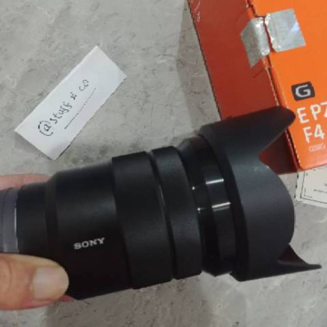 lensa SONY E-Mount 18-105 18 105 mm F4 G OSS PZ E Mount like new mulus komplit tele sapujagati