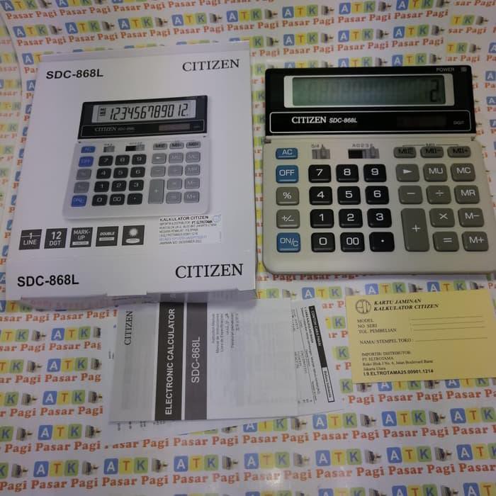 

Hargamiring kalkulator citizen SDC -868 L putih original Paling oke