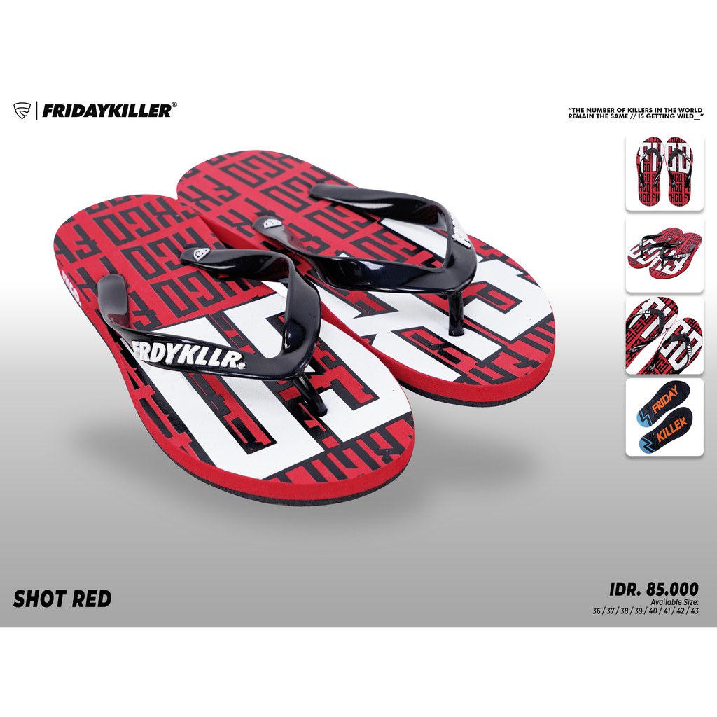 SANDAL JEPIT FRIDAY KILLER | SHOT RED