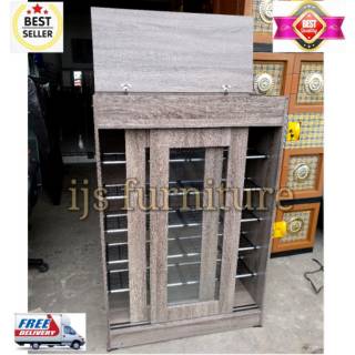 Lunar Rak  Sepatu  2 Pintu Kaca Sleding Huga  425  Shopee 