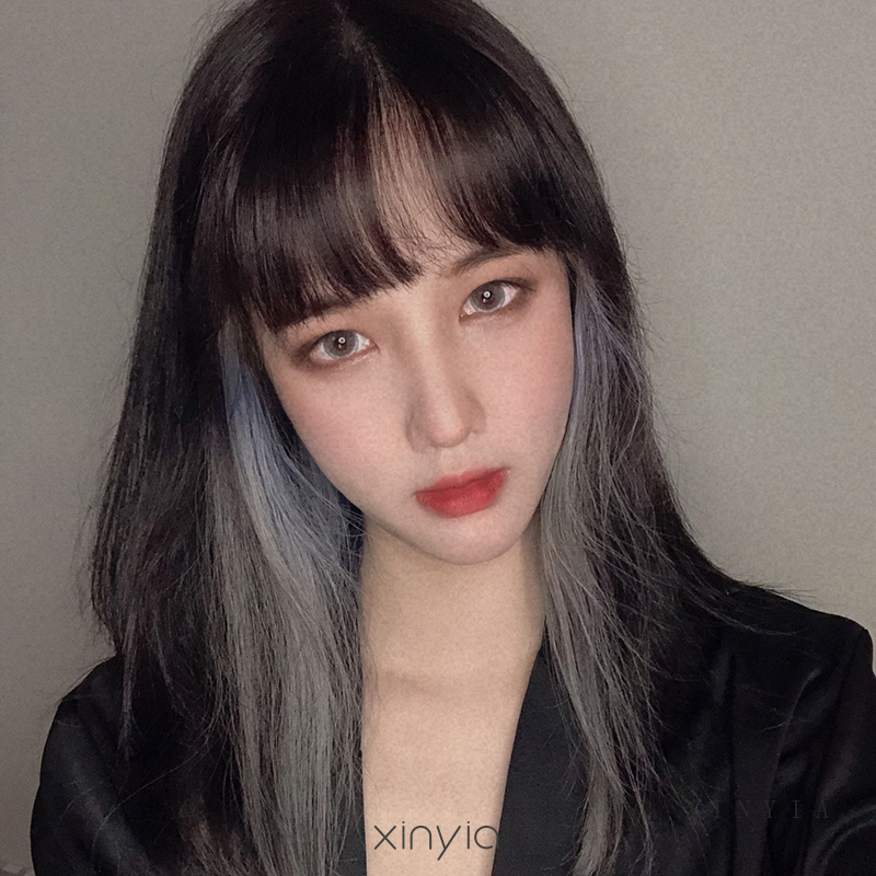 【CHECKOUT RP100】Wig Rambut Palsu Wanita Pemanjang Rambut Palsu Warna Jepit Aneka Desain Tambalan Lurus hair extension clip