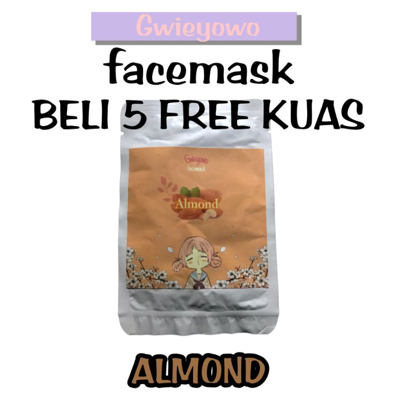 (ALMOND) MASKER WAJAH ORGANIK MASKER WAJAH BUBUK MURAH 10gr