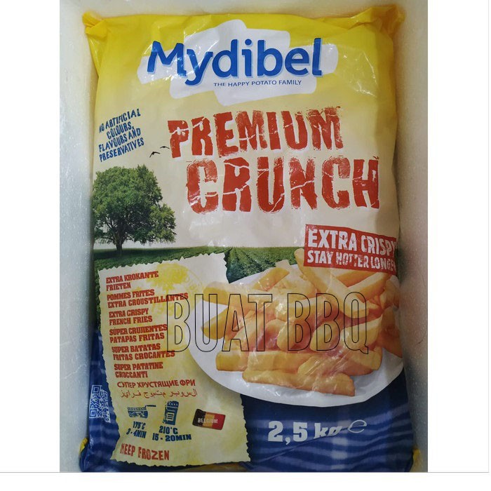 

Kentang Goreng Mydibel Premium Crunch Batter Coated 2500gr / 2,5kg