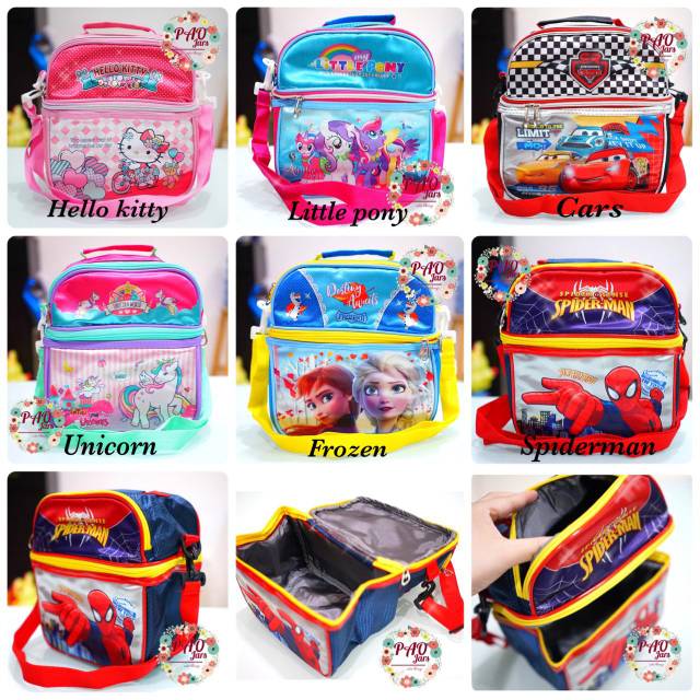 Tas bekal karakter pony / tas bekal anak unicorn / tas bekal karakter spiderman / tas bekal termurah
