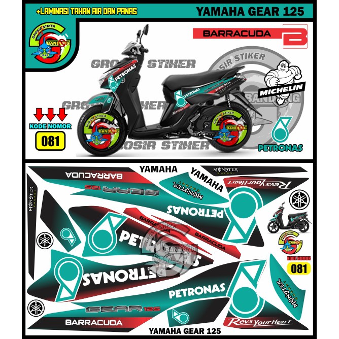 STRIPING VARIASI YAMAHA GEAR 125 PETRONAS