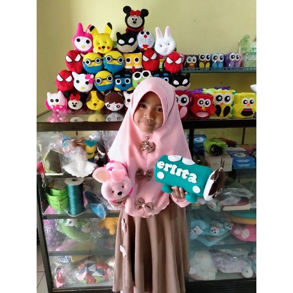 celengan karakter//celengan kain flanel//karakter unik kain flanel//celengan-6