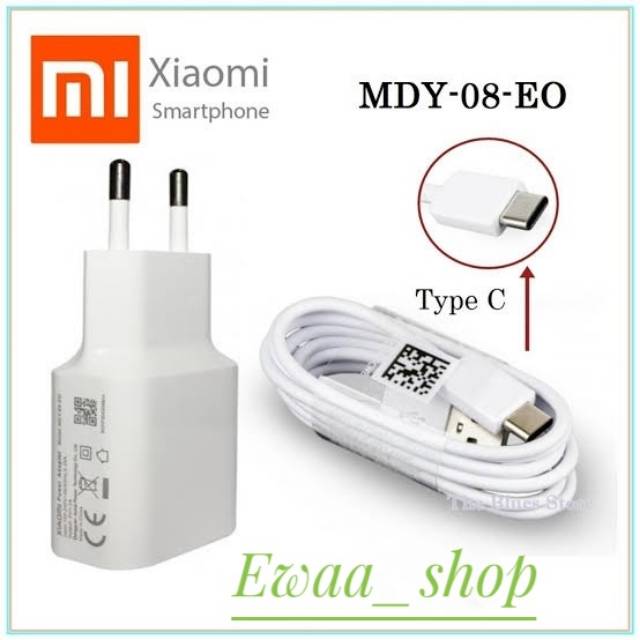 TRAVEL CHARGER XIAOMI TYPE C 3A ORIGINAL MDY-08-EH