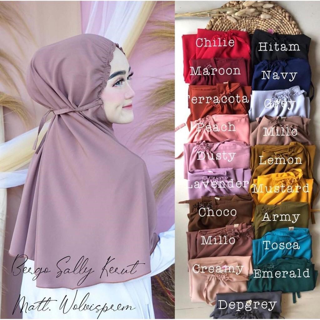 Alny Hijab - Cantika Maryam Kerut Tali Hijab Jilbab Instant