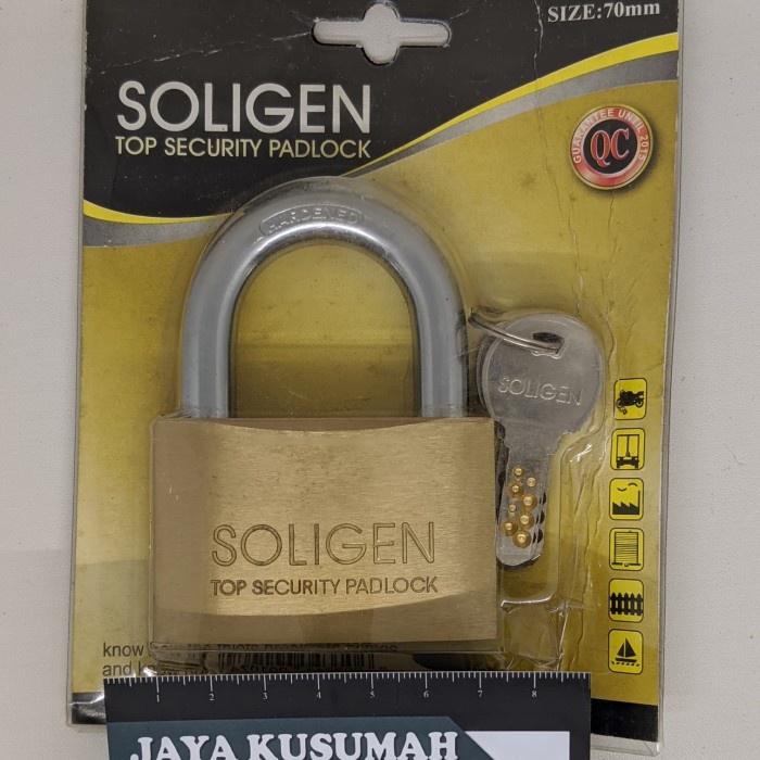 Promo Gembok Soligen 70mm Computer Key Berkualitas