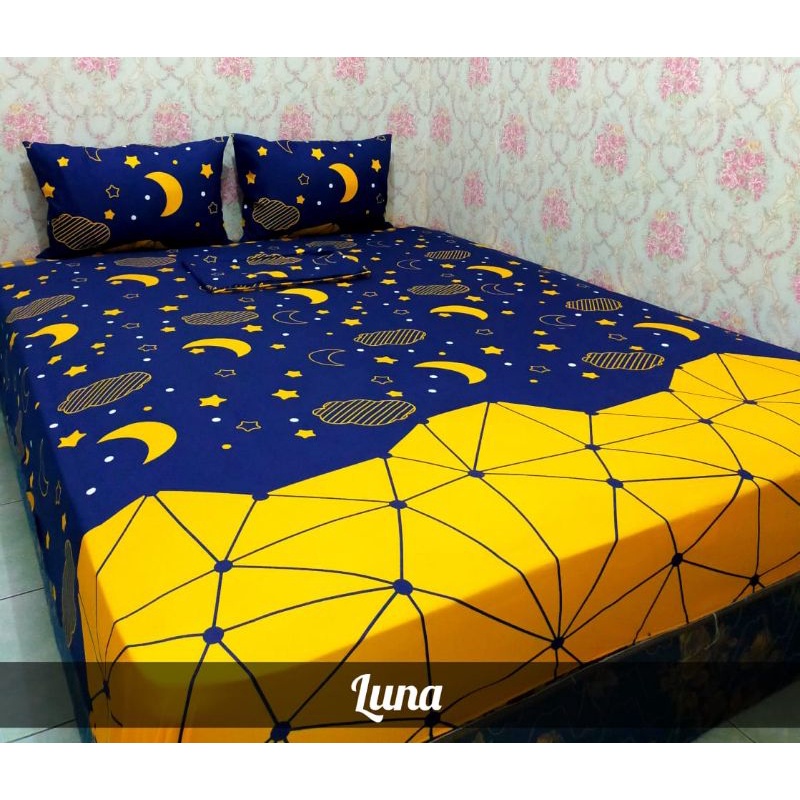 SPREI AESTHETIC 120x200 SPREI HOMEMADE MOTIF KARAKTER 120X200 SINGLE ANAK KOTAK HITAM KARTUN BUNGA ADEM TIDAK LUNTUR MURAH