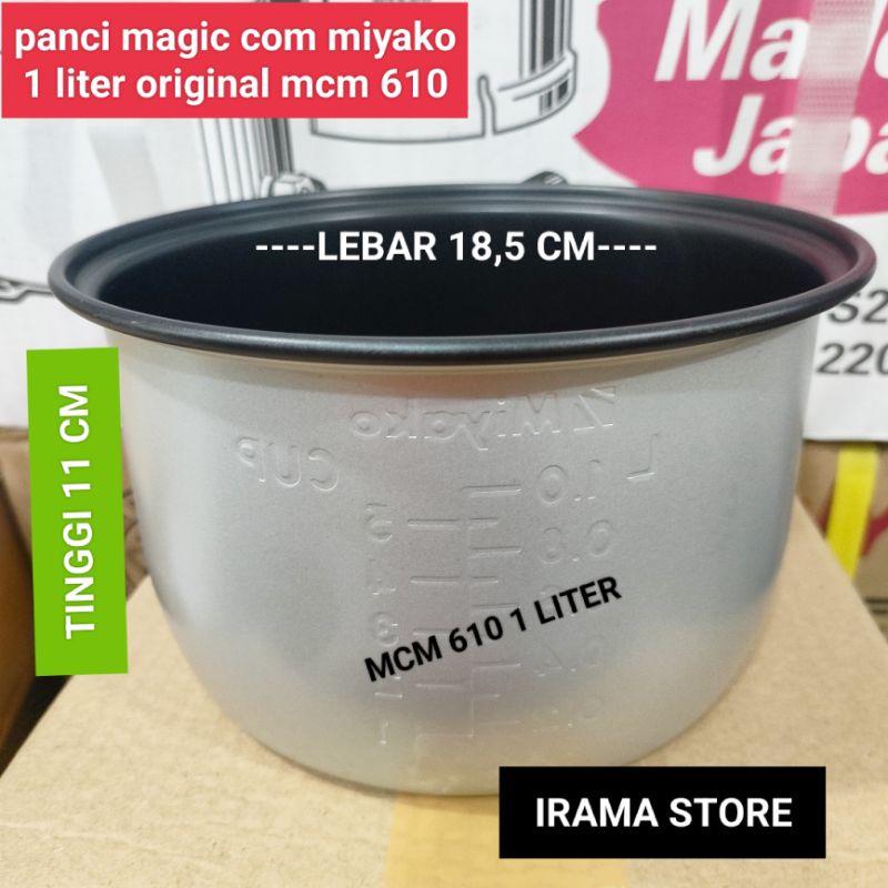 Panci teflon Magic Com Miyako 1 liter/Panci Rice Cooker 1L original Miyako mcm 610