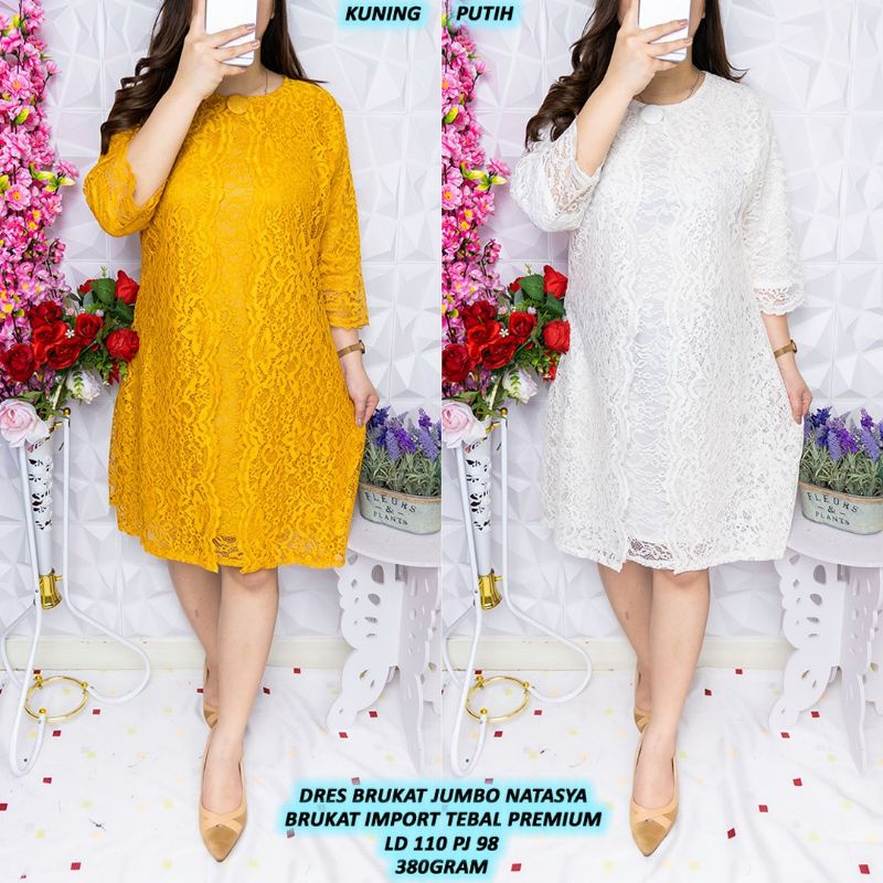 Dress Brukat Belah Nata /ld 110