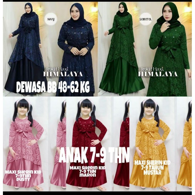 MAXI HIMALAYA PREMIUM/GAMIS PARTY BROKAT GLITER CORNELI (GOOD QUALITY)