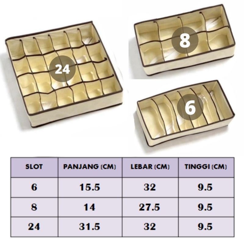 Box storage celana Dalam/BH /Pakaian dalam