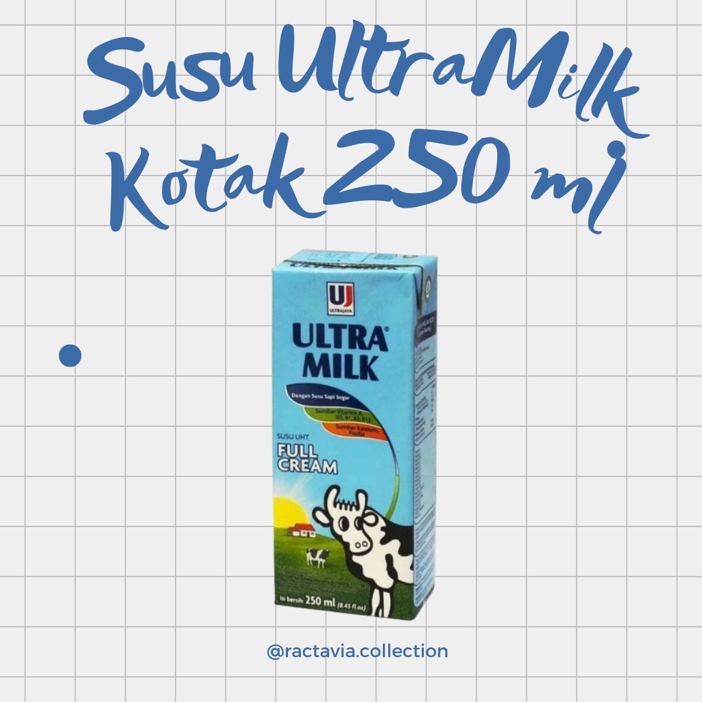 

SUSU ULTRA MILK FULL CREAM KOTAK 250 ML