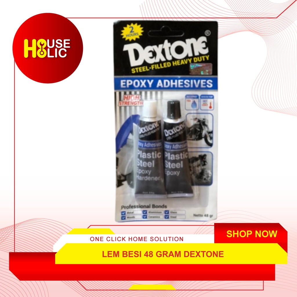 Lem Besi 48 Gram / Lem Plastic Steel Epoxy Adhesives Dextone