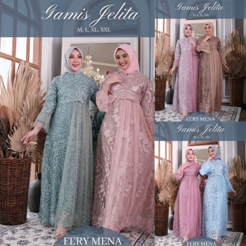 Gamis Uni Jelita / Gamis Pesta / Gamis Modern / Gamis Terbaru