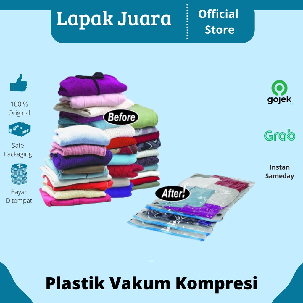 Plastik Vakum | Plastik Vacum Baju | Plastik Vakum | Tas travel organizer plastik vacuum - vakum kom