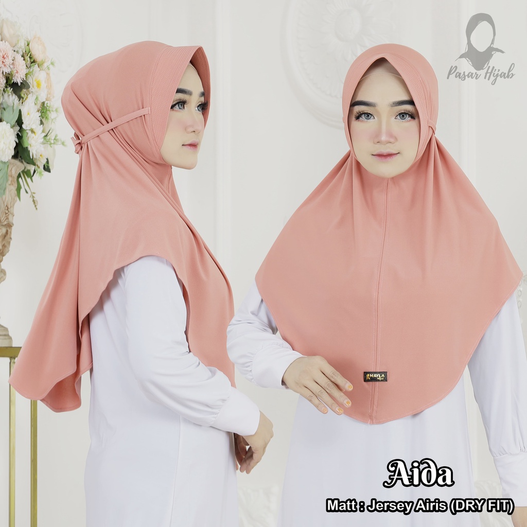 Kerudung Instan Tali Aida Hijab Instan Jersey Airis Dry Fit Jilbab Bergo Termurah Pasar Hija'b