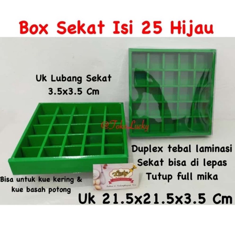 

Box Sekat Hijau / Box Nastar Sekat / Kotak Sekat Nastar