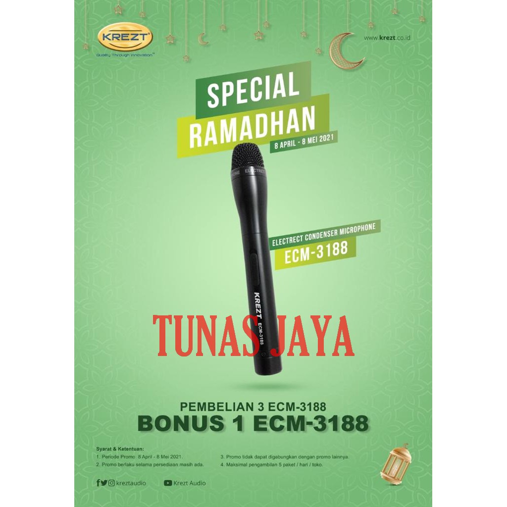 Mic Kabel Condenser Krezt ECM 3188 KREZT ECM 3188 Special Ramadhan