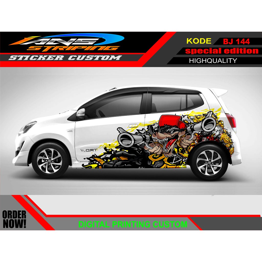 PROMO STICKER CUSTOM MOBIL AGYA AYLA