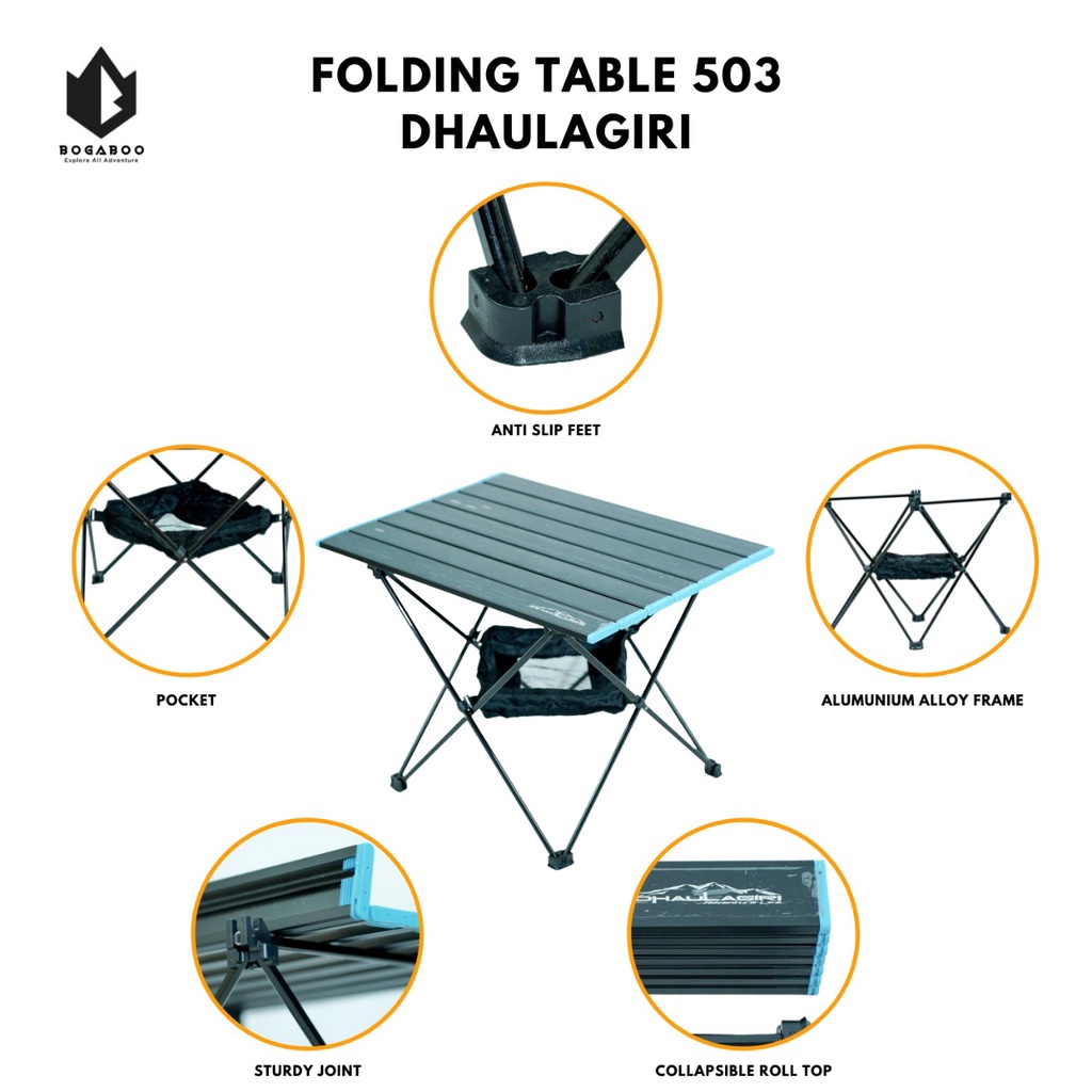 Meja Lipat 503 Dhaulagiri - Folding Table 503 - meja outdoor - meja hiking - meja lipet