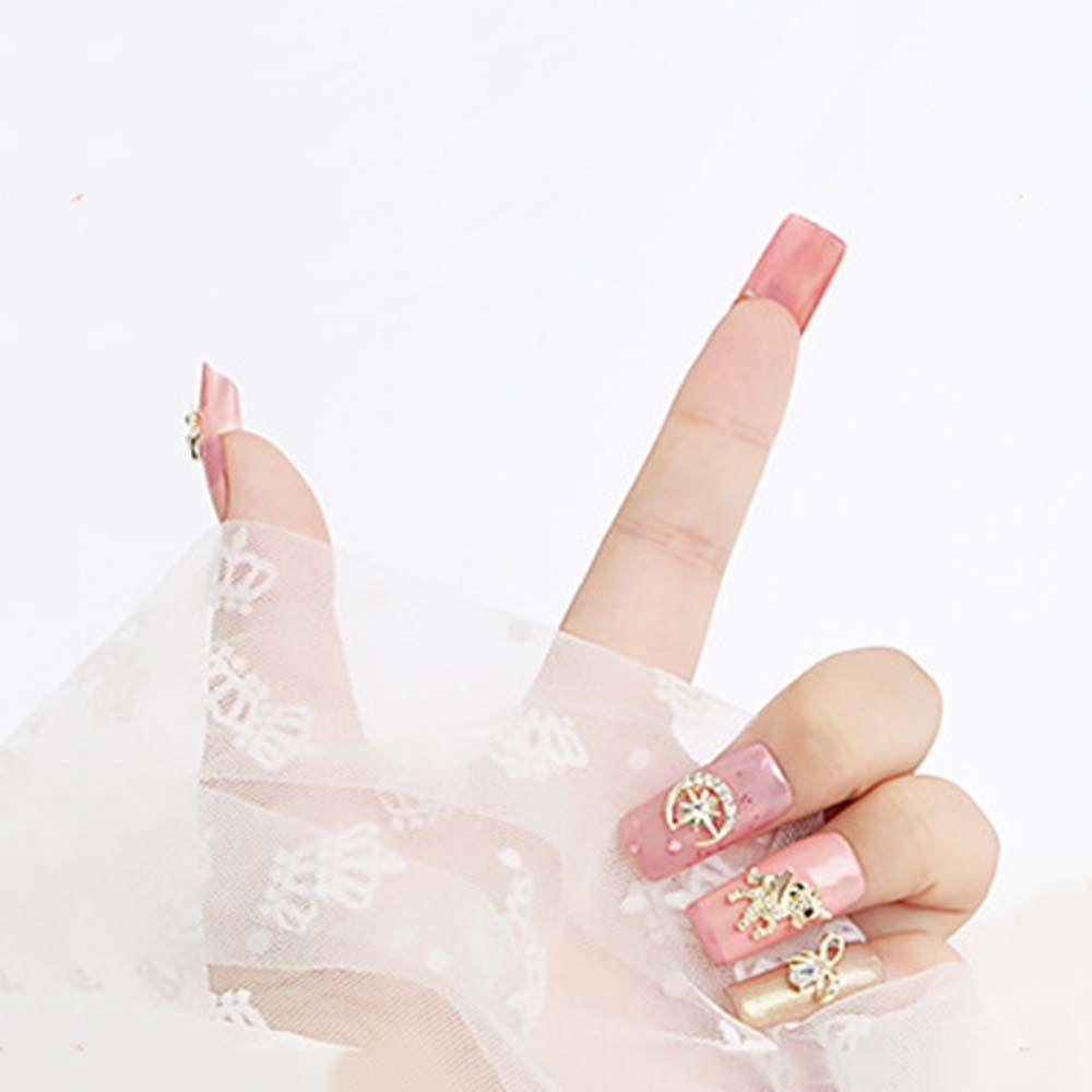 AUGUSTINA Augustina Nail Art Berlian Imitasi Pesona Paduan Zirkon Mewah Unicorn Kupu-Kupu Seri Berlian Jepang DIY Perhiasan Kuku