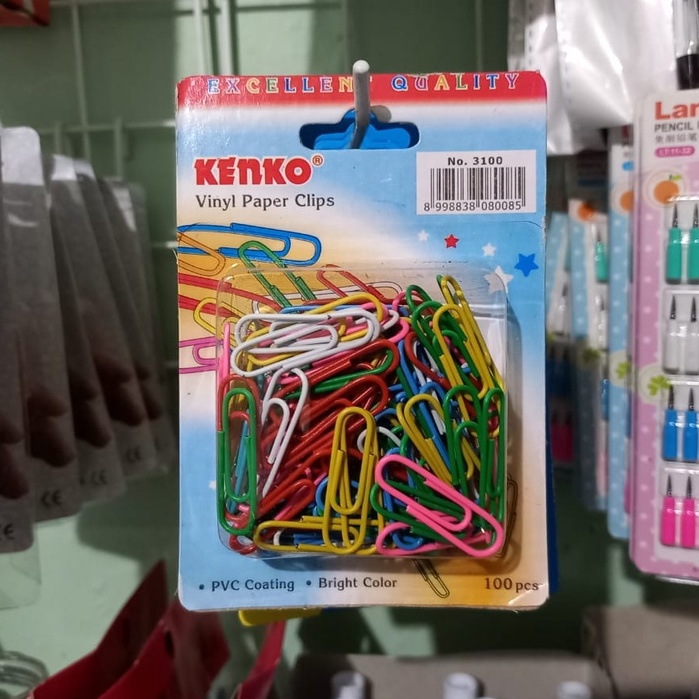 KENKO PAPER CLIP WARNA WARNI / PENJEPIT KERTAS KENKO