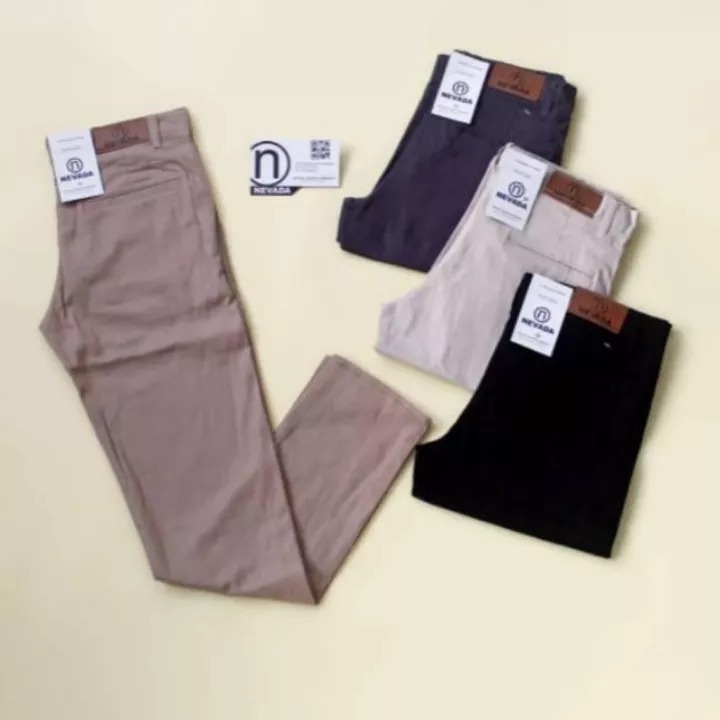 (HARGA PROMO) (BISA COD) Celana Chinos Pria - Celana Chino - Warna Cream - Celana Panjang Chinos