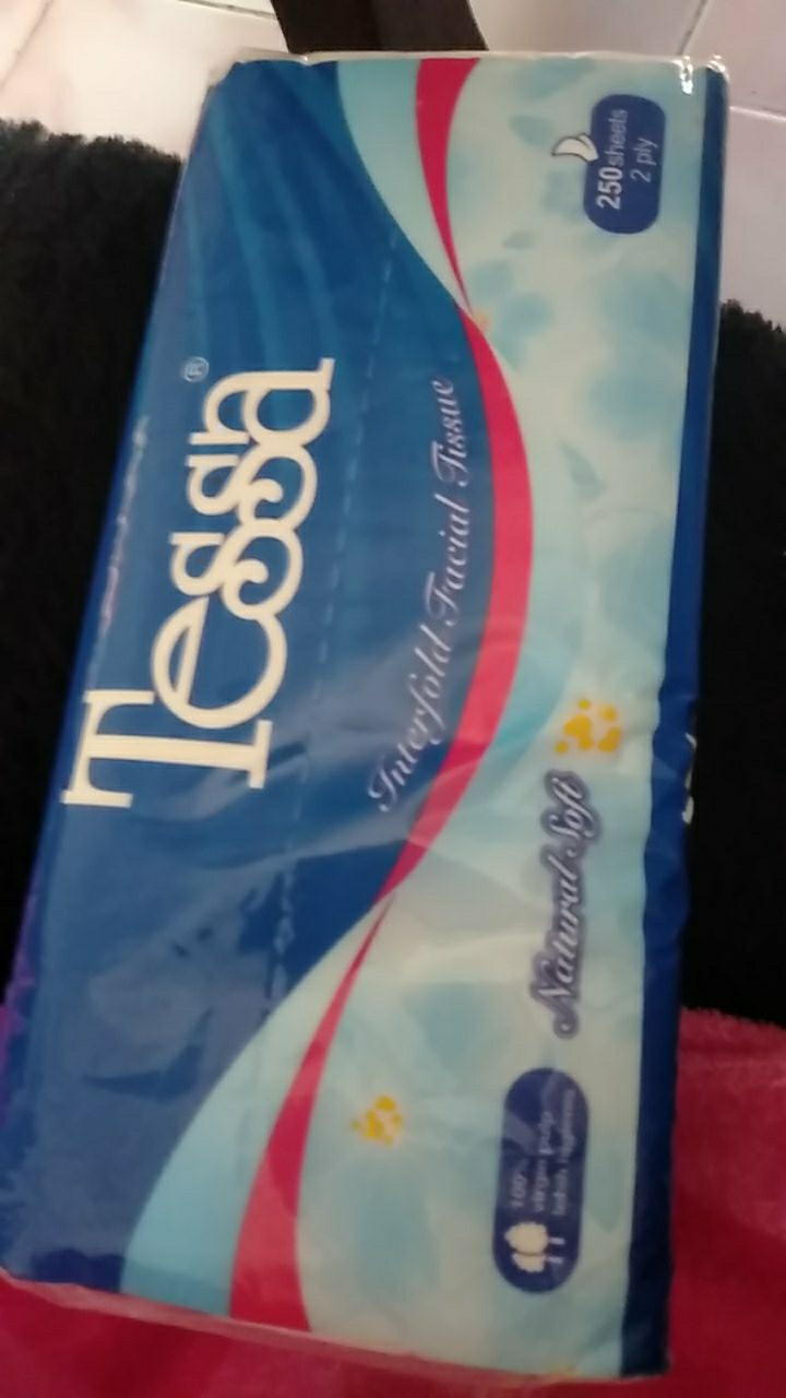 Tisu Wajah Tessa 250 Lembar 2ply Natural Soft Tissue