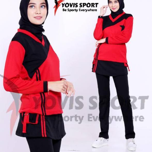 Murah Terlaris setelan senam wanita / setelan rok wanita / setelan olahraga cewek Yovis Sport / setelan bintang