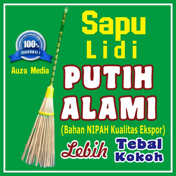 Sapu Lidi NIPAH PUTIH ALAMI Gagang Panjang | Sapu Taman | Sapu Murah