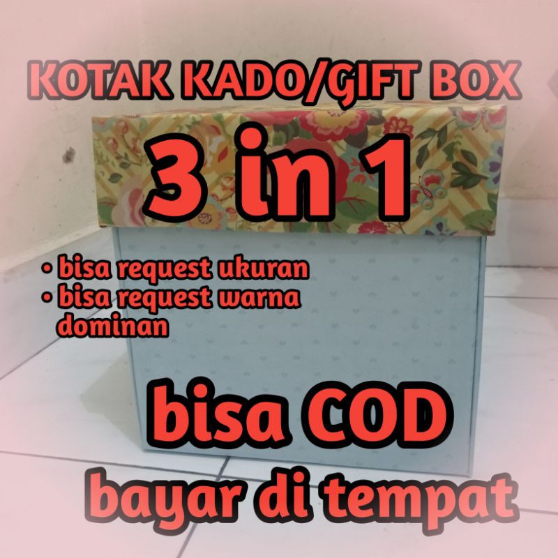 

[ COD ] KOTAK KADO / GIFT BOX 3 IN 1