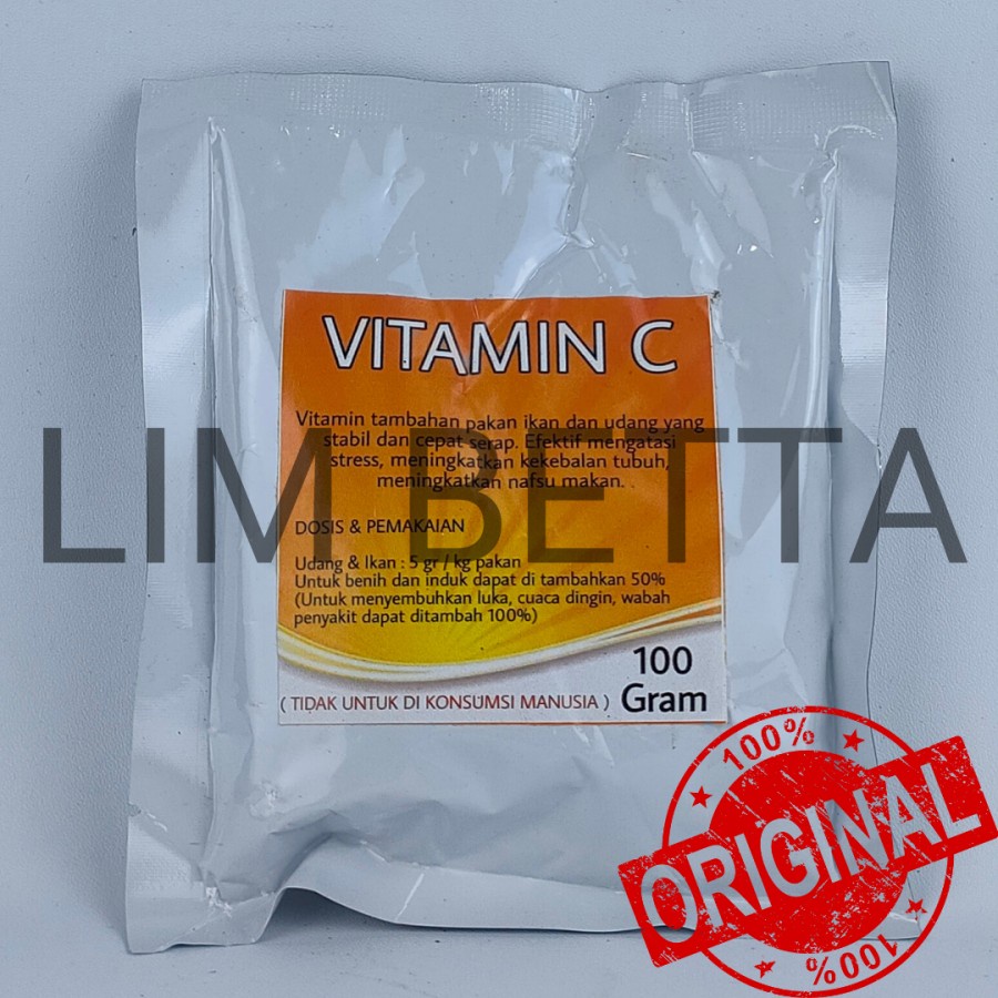 VITAMIN C 100 GRAM UNTUK IKAN / VITAMIN C