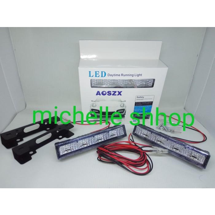 Lampu Led Bumper Drl 4 Led Model New Mobil Yaris /All New Yaris