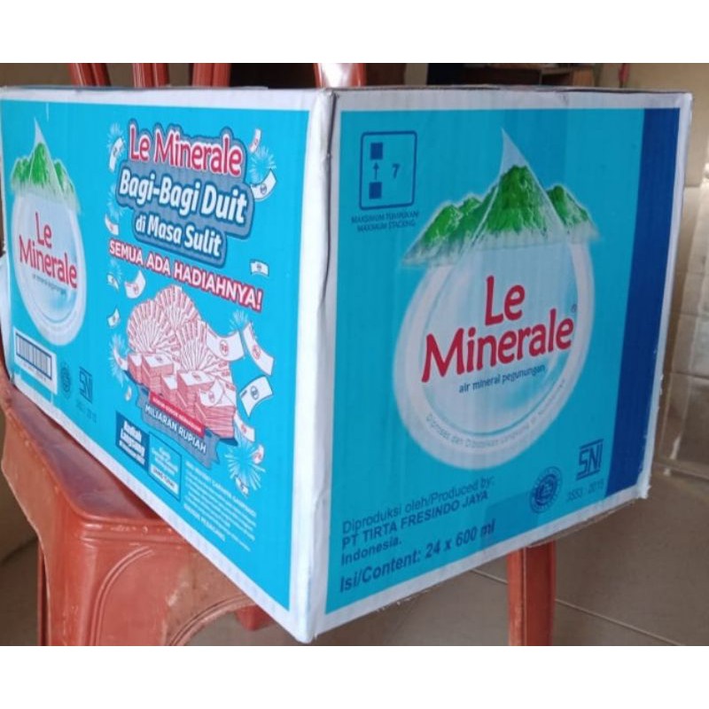 

Le Minerale kemasan Botol 600ml (1 Dus)