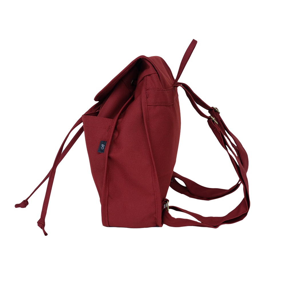 Imokey Onyx Maroon: Basic Drawstring Backpack - Tas Ransel Pria Tas Ransel Wanita