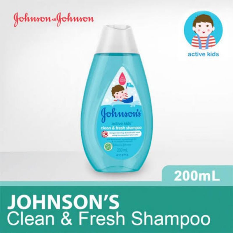 JOHNSON'S ACTIVE KIDS CLEAN &amp; FRESH SHAMPOO BOY 200ml - SAMPO BAYI 200ml